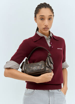 Miu Miu Pocket Shoulder Bag Brown miu0258029