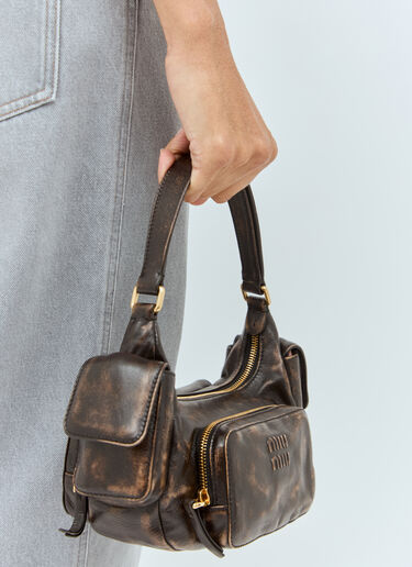 Pocket Shoulder Bag Miu Miu Pocket Shoulder Bag Brown miu0258029