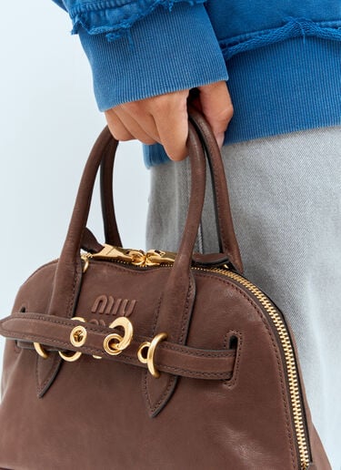 Small Aventure Nappa Leather Handbag Miu Miu Small Aventure Nappa Leather Handbag Brown miu0258042