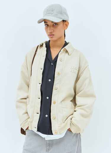 Miu Miu 徽标贴饰棒球帽 灰色 miu0258048