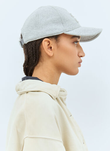 徽标贴饰棒球帽 Miu Miu 徽标贴饰棒球帽 灰色 miu0258048