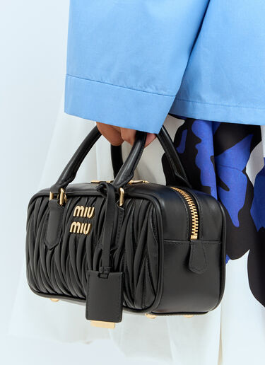 Arcadie Matelassé Mini Leather Handbag Miu Miu Arcadie Matelassé Mini Leather Handbag Black miu0258052