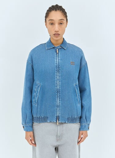 Miu Miu パッド入りデニムジャケット  ブルー miu0258062