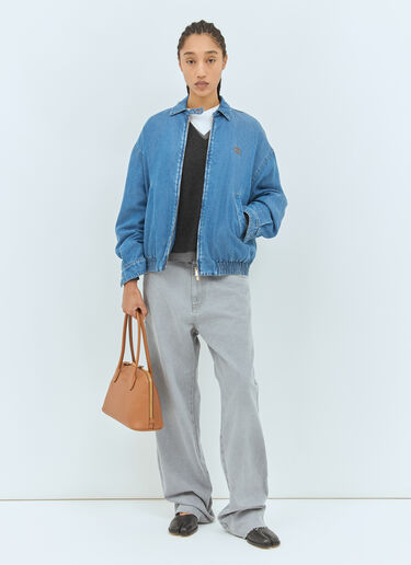 Padded Denim Jacket Miu Miu Padded Denim Jacket Blue miu0258062