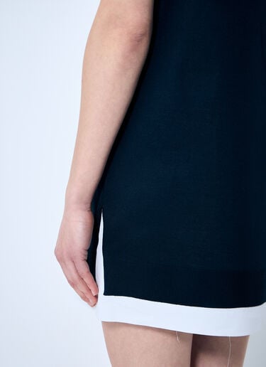 Knit And Poplin Mini Dress Miu Miu Knit And Poplin Mini Dress Blue miu0259001