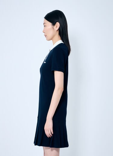 Polo Shirt Dress With Pleated Hem Miu Miu Polo Shirt Dress With Pleated Hem Blue miu0259013