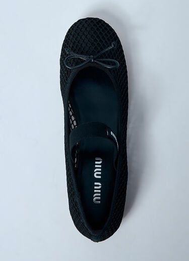 メッシュバレリーナフラット Miu Miu メッシュバレリーナフラット ブラック miu0259023