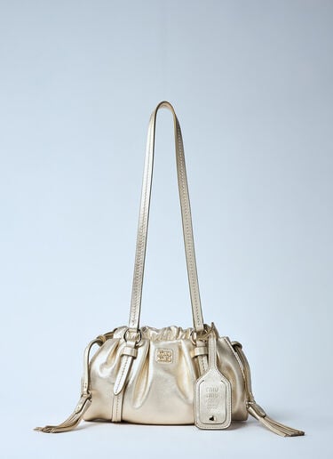 Joie Leather Mini Shoulder Bag Miu Miu Joie Leather Mini Shoulder Bag Beige miu0259032