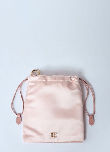 サテンポーチ Miu Miu サテンポーチ ピンク miu0259044