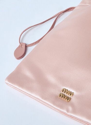 サテンポーチ Miu Miu サテンポーチ ピンク miu0259044