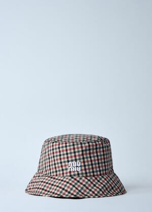 Miu Miu Vichy 渔夫帽  棕色 miu0259046