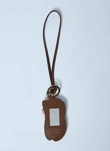Miu Miu Miu Ballet Leather Keychain Pink miu0259047