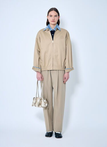 Miu Miu Gabardine Jacket With Contrast trims White miu0260005