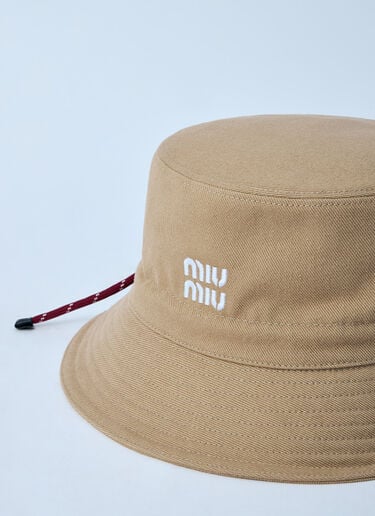 ロゴモチーフ バケットハット Miu Miu ロゴモチーフ バケットハット ベージュ miu0260026