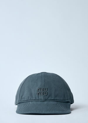 Miu Miu Logo Motif Baseball Cap Grey miu0260028