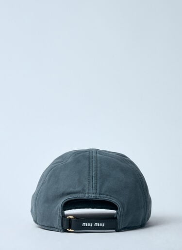 Logo Motif Baseball Cap Miu Miu Logo Motif Baseball Cap Grey miu0260028