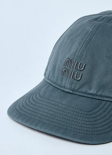 Logo Motif Baseball Cap Miu Miu Logo Motif Baseball Cap Grey miu0260028