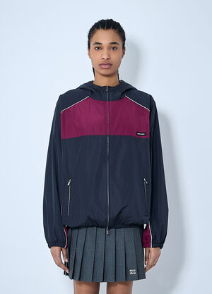 Miu Miu Panel Track Jacket Blue miu0260044