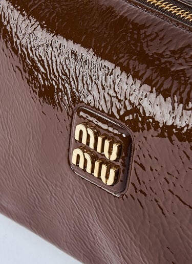 ナプラック パテント ミニバッグ Miu Miu ナプラック パテント ミニバッグ ブラウン miu0260050