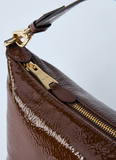 Miu Miu ナプラック パテント ミニバッグ  ブラウン miu0260050