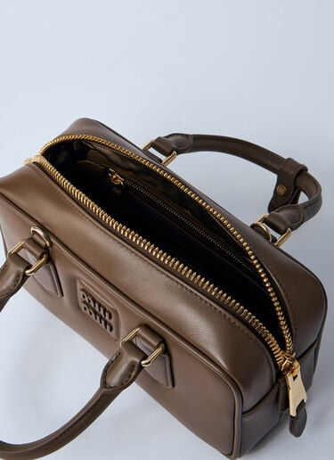 Miu Miu Arcadie Mini Leather Handbag Brown miu0260053