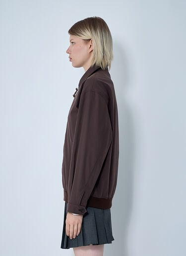 Miu Miu Panama Cotton Blouson Jacket Brown miu0261012