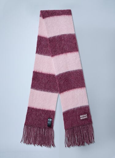 Logo Motif Scarf Miu Miu Logo Motif Scarf Red miu0262012