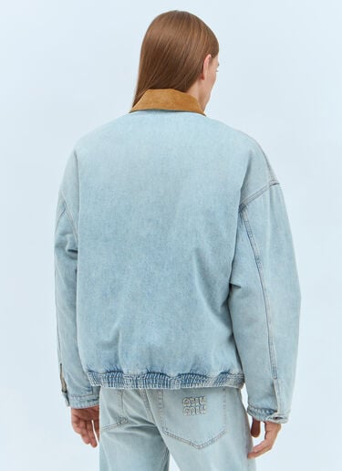 Padded Denim Jacket Miu Miu Padded Denim Jacket Blue miu0358003
