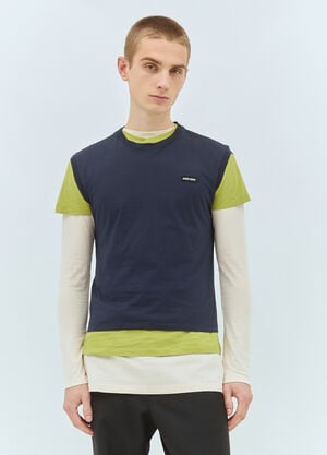 Miu Miu Set Of Three Jersey T-Shirts Blue miu0359003