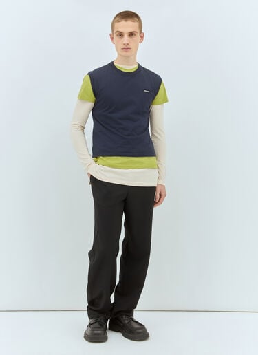Miu Miu ジャージーTシャツ 3枚セット ブルー miu0359003