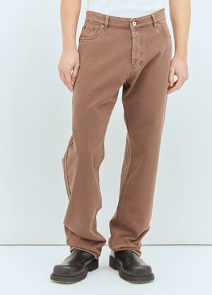Miu Miu Five-Pocket Jeans Brown miu0359005