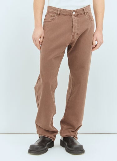 Miu Miu Five-Pocket Jeans Brown miu0359005