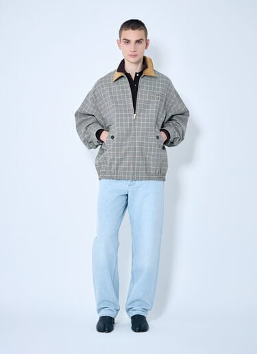 Checked Double-Weave Blouson Jacket Miu Miu Checked Double-Weave Blouson Jacket Brown miu0360002