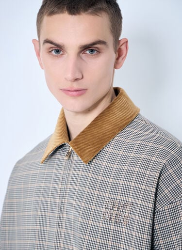 Checked Double-Weave Blouson Jacket Miu Miu Checked Double-Weave Blouson Jacket Brown miu0360002