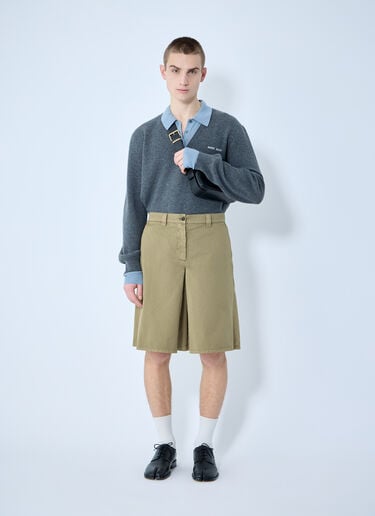 Garment-Dyed Skirt Miu Miu Garment-Dyed Skirt Green miu0360003