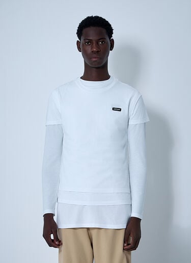Set Of Three Logo Motif T-Shirts Miu Miu Set Of Three Logo Motif T-Shirts White miu0361001