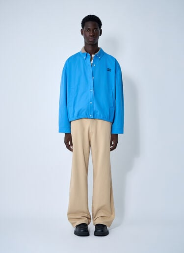 Logo Motif Blouson Jacket Miu Miu Logo Motif Blouson Jacket Blue miu0362010