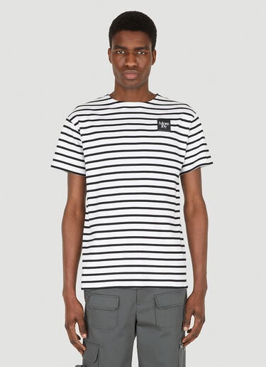 More Joy Logo Patch Breton Stripe T-Shirt White mjy0347009