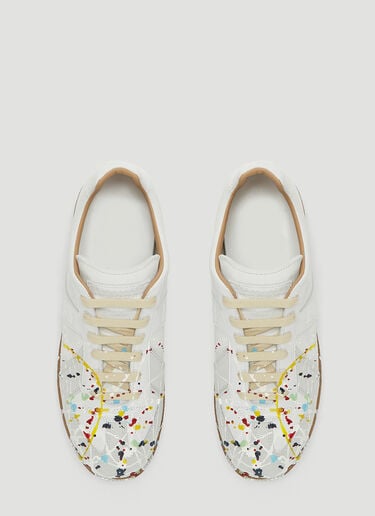 Replica Paint Drop Sneakers Maison Margiela Replica Paint Drop Sneakers White mla0137017