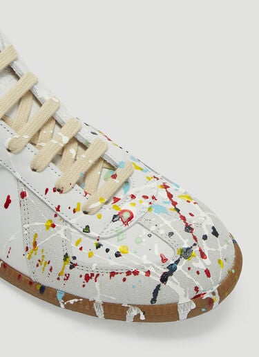 Replica Paint Drop Sneakers Maison Margiela Replica Paint Drop Sneakers White mla0137017