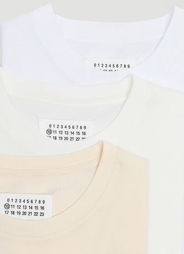 Pack Of Three Crewneck T-shirts Maison Margiela Pack Of Three Crewneck T-shirts White mla0141013