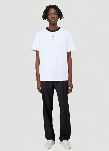3 Pack Contrast Crewneck T-Shirt Maison Margiela 3 Pack Contrast Crewneck T-Shirt White mla0143014