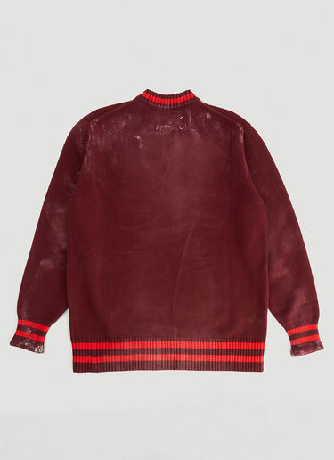 Maison Margiela [x William Cobbing] 클레이 스플래터 스웨터 버건디 mla0146084