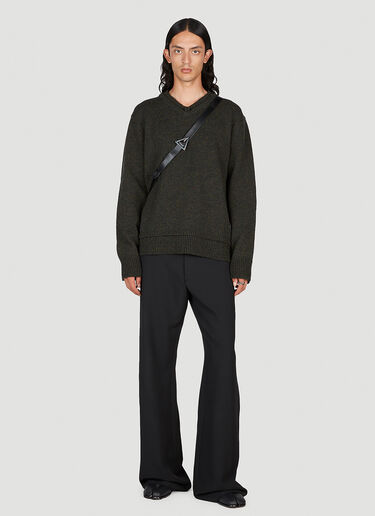 Maison Margiela Elbow Patch Sweater Green mla0153015