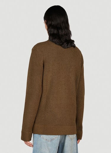 Zip Up Cardigan Maison Margiela Zip Up Cardigan Brown mla0153016