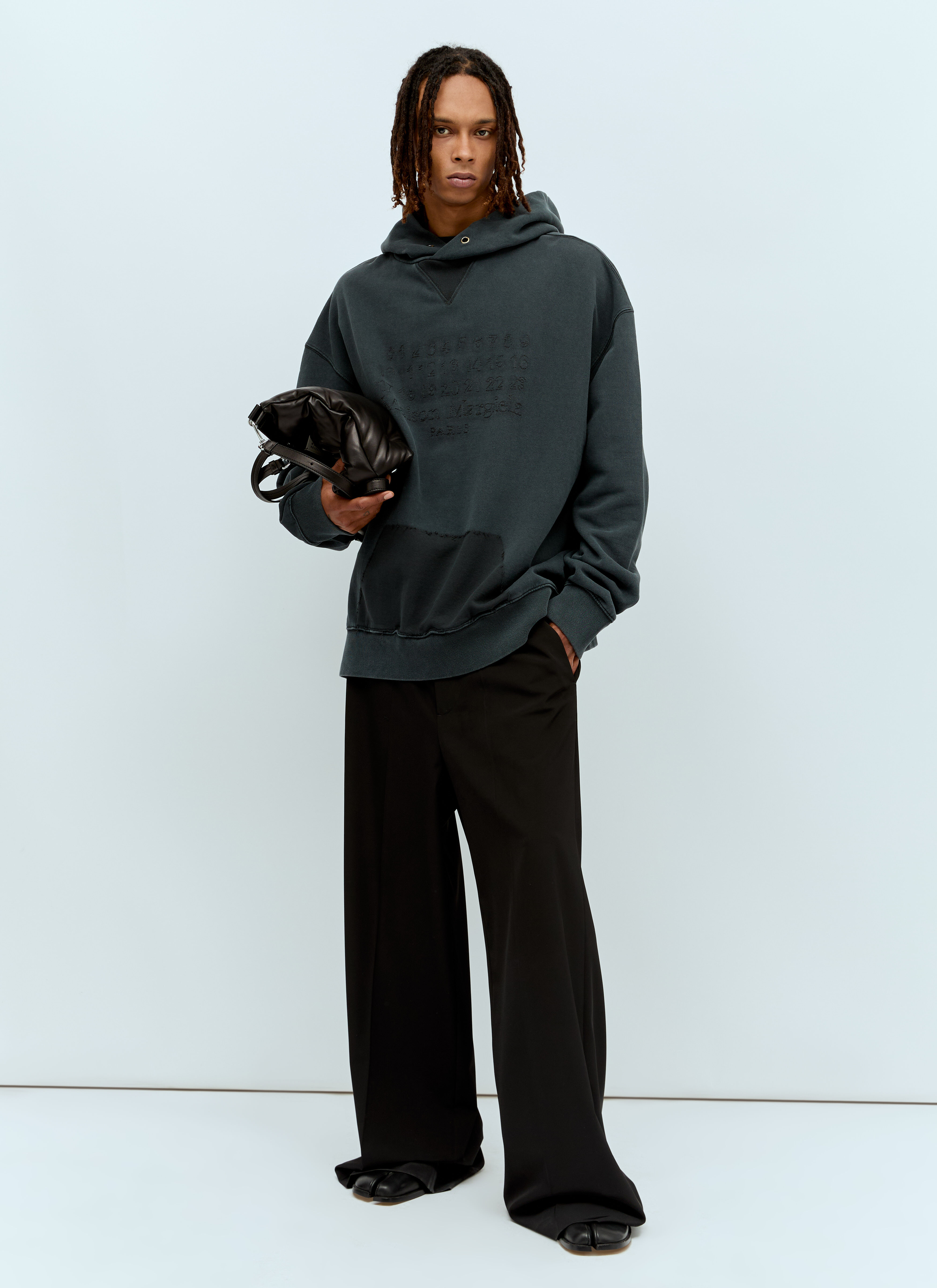 Maison Margiela Men's' Reverse Logo Hooded Sweatshirt in