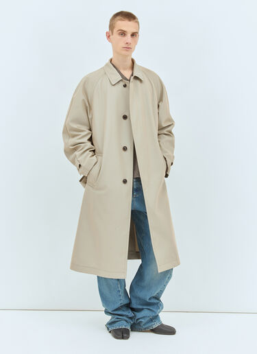 Maison Margiela Raw Cuffs Trench Coat Beige mla0158001