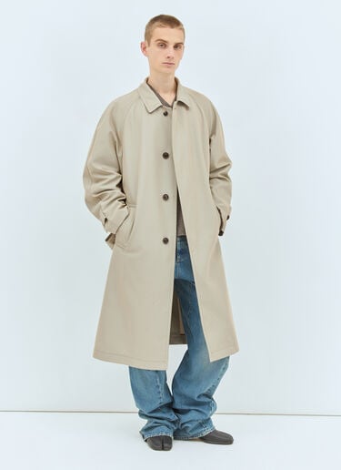 Raw Cuffs Trench Coat Maison Margiela Raw Cuffs Trench Coat Beige mla0158001