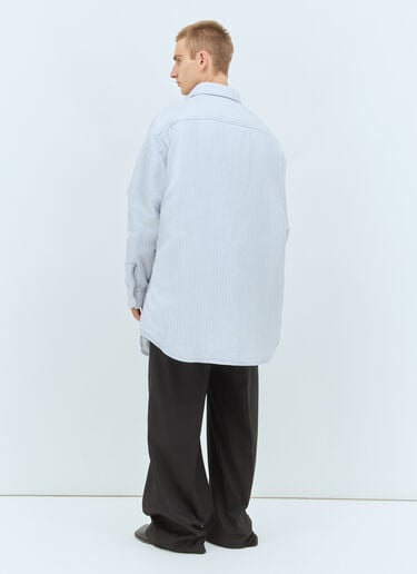 Maison Margiela パッド入りストライプシャツ ブルー mla0158002