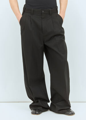Maison Margiela Drawstring Twill Pants Black mla0158006